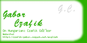 gabor czafik business card